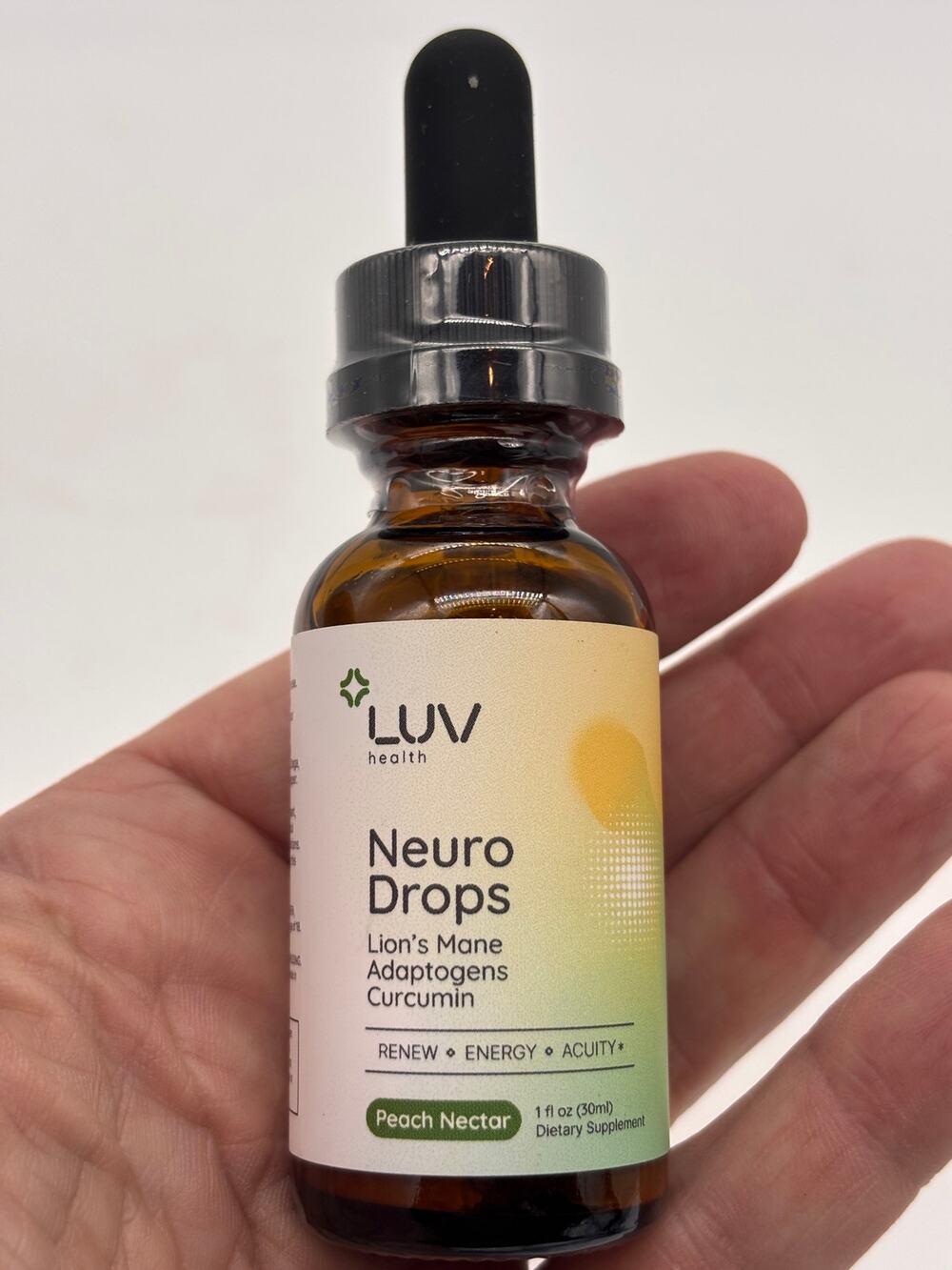New sealed
LUV health Neuro Drops Renew Energy Acuity 1 fl oz